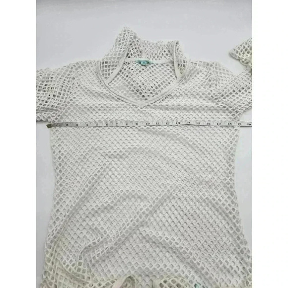 Balance Collection Women's Size M White Mesh Bathing Suit Coverup - Picture 5 of 7